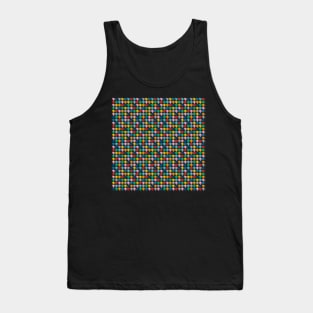 Dogtooth Rainbow Black Tank Top